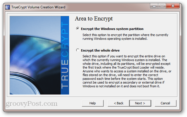 TrueCrypt: crittografa la partizione di sistema di Windows vs. crittografare l'intero disco