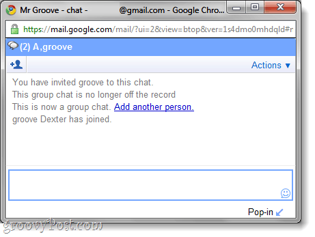 chat di gruppo nella chat di Gmail