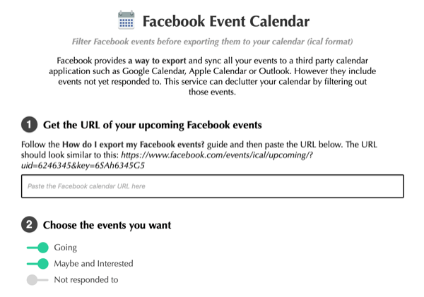 Scoperta del podcast sul social media marketing: calendario degli eventi di Facebook.