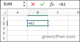 Un riferimento circolare diretto in Excel