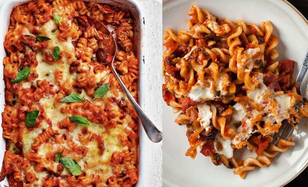 Come fare la pasta al forno con pomodori secchi? Pratica pasta al forno pronta in meno di 20 minuti