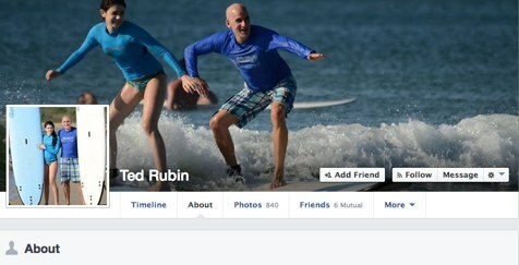 ted rubin sulla pagina della pagina facebook