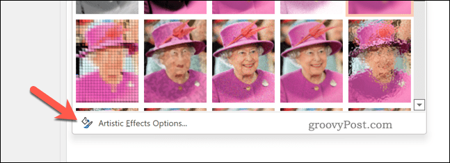 Modifica delle opzioni degli effetti artistici dell'immagine in PowerPoint
