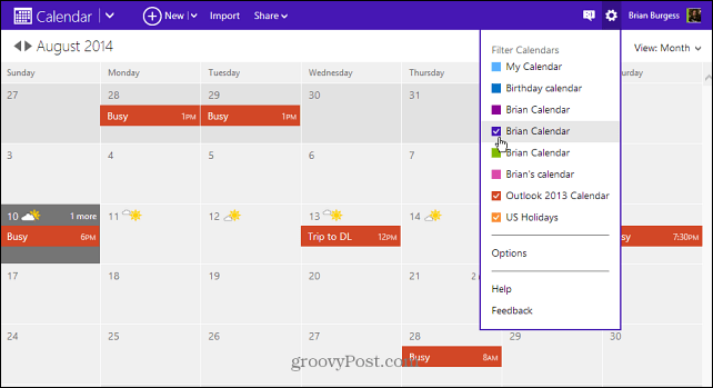 Come esportare il calendario di Desktop Outlook 2013 in Outlook.com