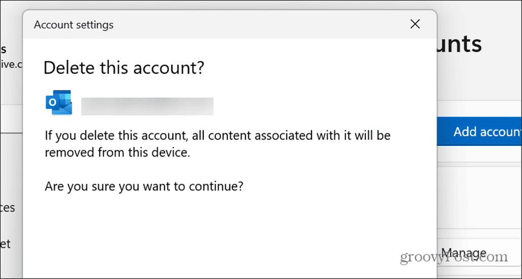 Come eliminare gli account e-mail archiviati su Windows 11