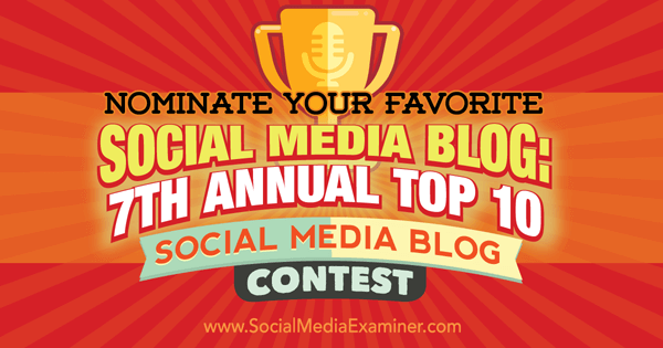 concorso per blog sui social media