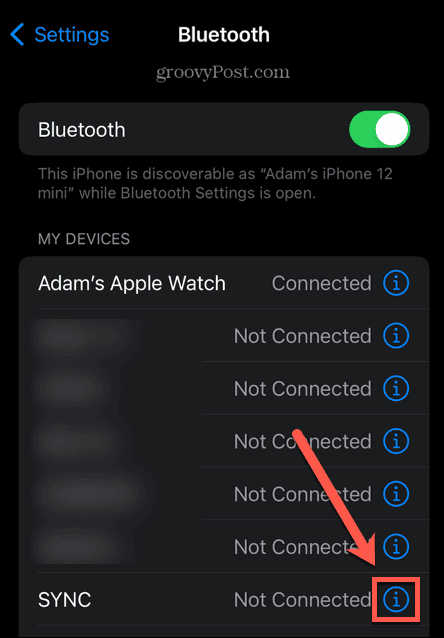info bluetooth iphone