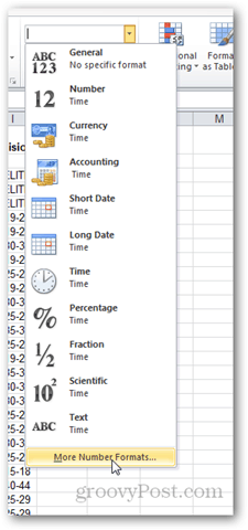 aggiorna la formattazione dei numeri in Excel 2010