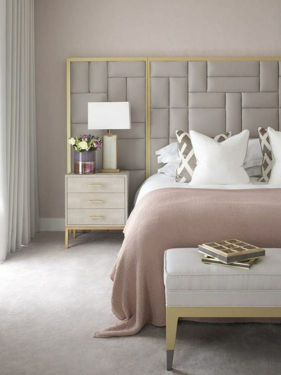 decorazione della camera da letto beige