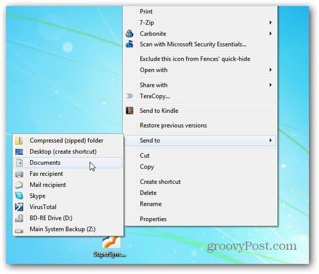 Menu contestuale di Windows 7: Aggiungi comandi Copia e Sposta in cartella