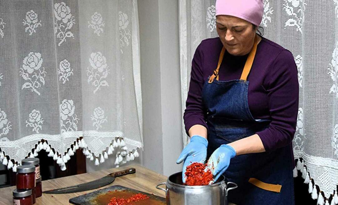 Le donne di Bilecik preparavano la marmellata con il peperoncino registrato di Çukurören: la forma più dolce di dolore!