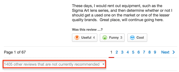 Se sei un'azienda locale, assicurati di conservare una copia delle tue recensioni di Yelp.
