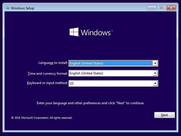 Installazione di Windows 2