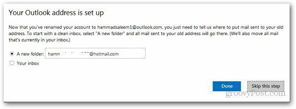 Come rinominare Hotmail.com nell'e-mail di Outlook.com