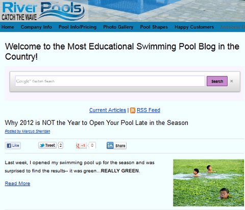 blog sulla piscina del fiume