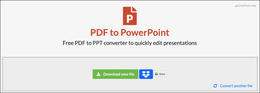 EasyPDF convertito PDF in PowerPoint
