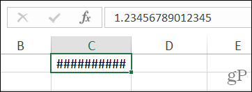Simboli numerici in Excel