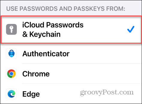 Password icloud e impostazioni iPhone del portachiavi