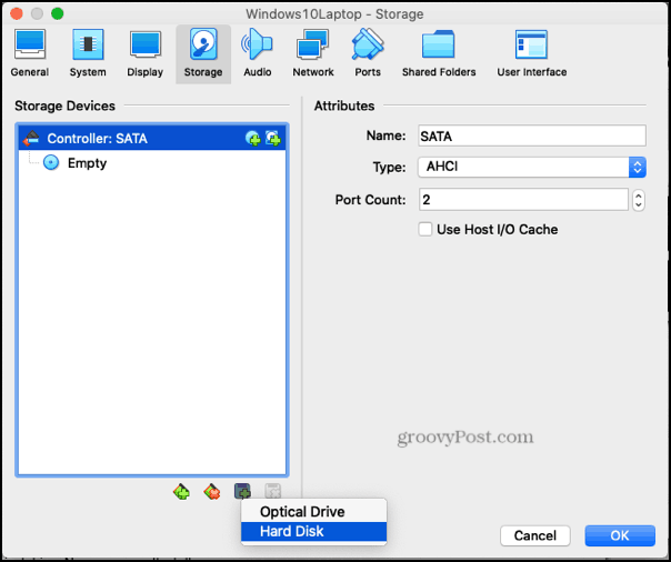 macOS virtualbox di avvio del disco rigido rimovibile