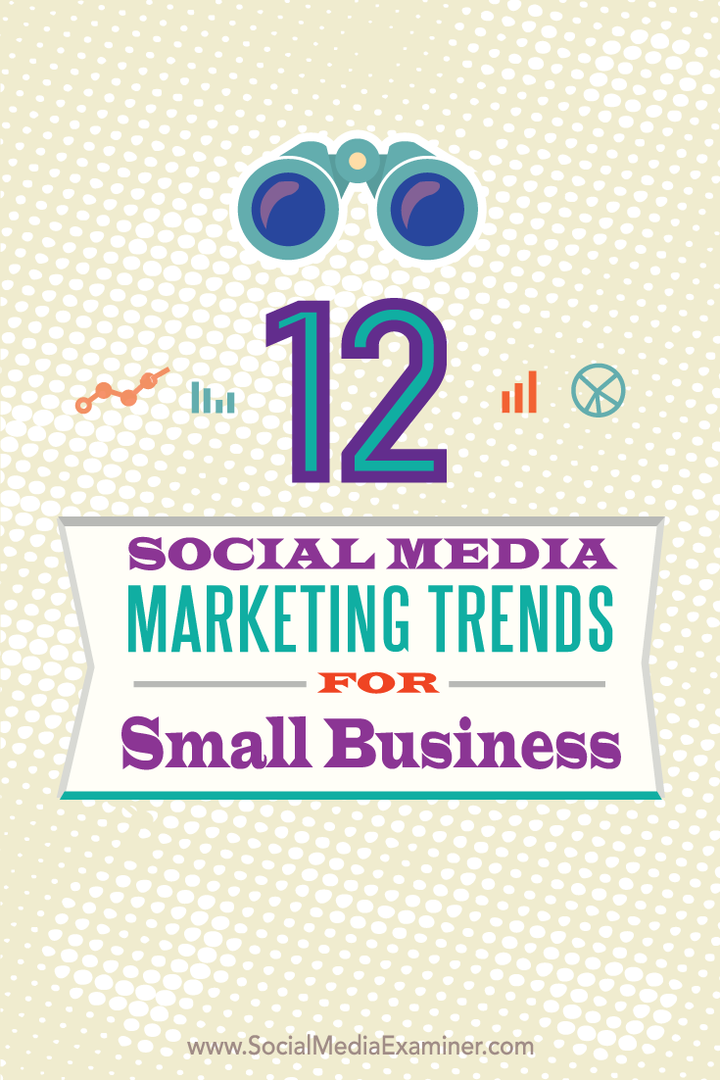 dodici tendenze di social media marketing per le piccole imprese