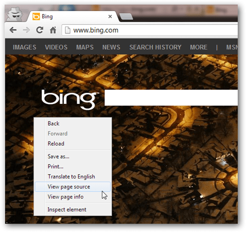 scarica l'immagine di Bing senza Facebook