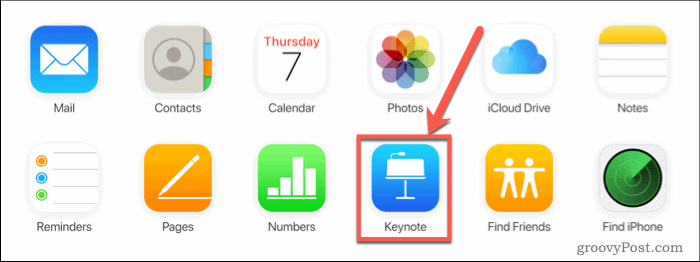 Premi Keynote su iCloud