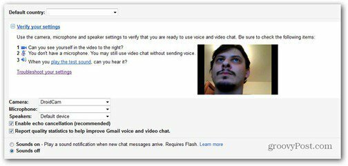 plug-in google talk di droidcam