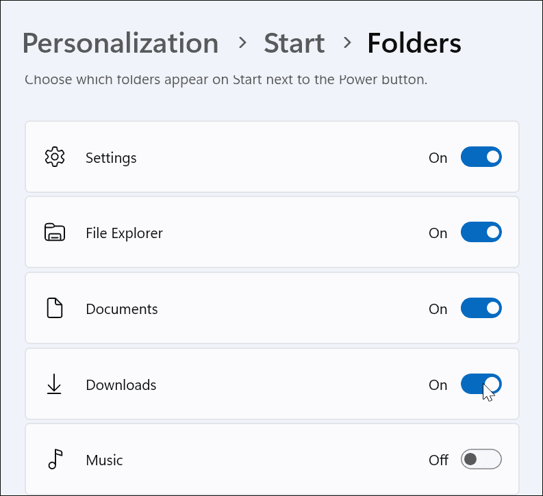 Gestisci le impostazioni del menu Start su Windows 11