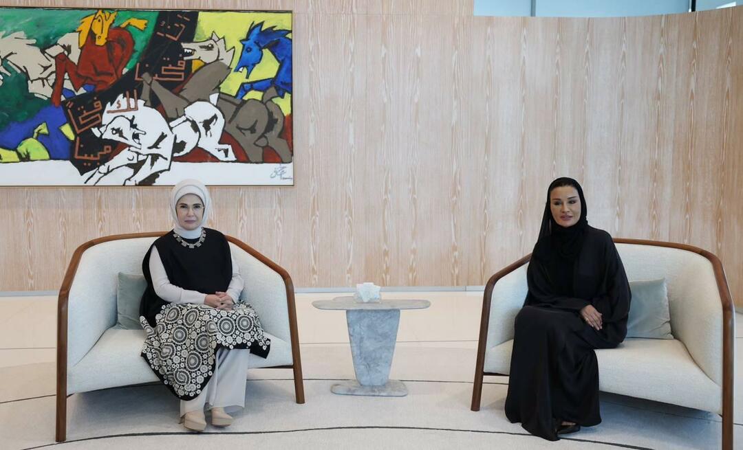 La First Lady Erdoğan ha incontrato il presidente della Qatar Foundation, Sheikha Moza bint Nasser!