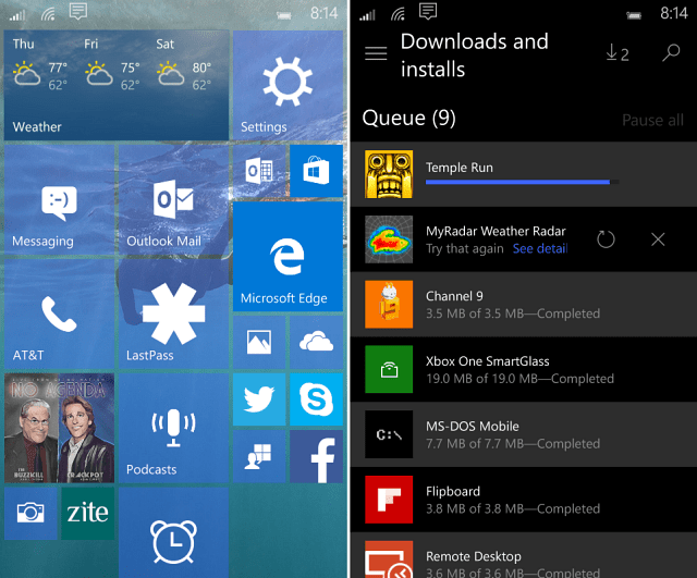 Windows 10 Mobile Build 10149 Visual Tour delle nuove funzionalità