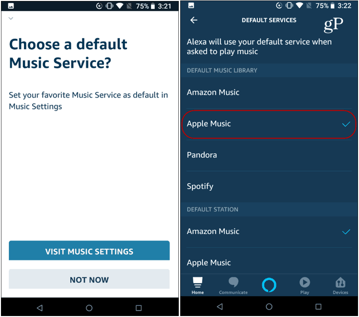 Imposta Alexa come musica di default per Apple