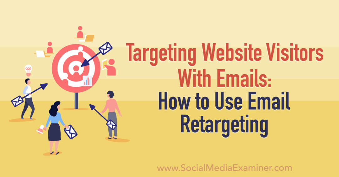 Targeting dei visitatori del sito Web con e-mail: come utilizzare il retargeting e-mail di Social Media Examiner