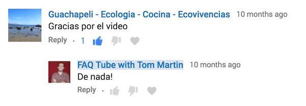 Rispondi ai commenti di YouTube nella lingua del commentatore.