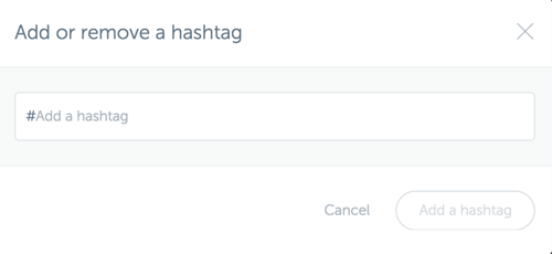 Aggiungi un hashtag alla tua dashboard di Iconosquare.