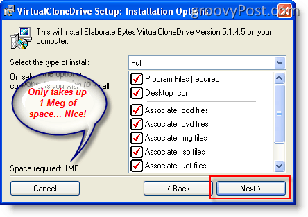 Monta l'immagine ISO in Windows XP