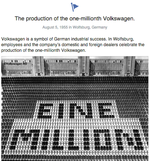 immagine della storia della volkswagen