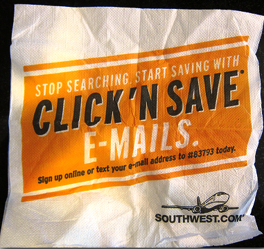 campagna di tovaglioli di email marketing