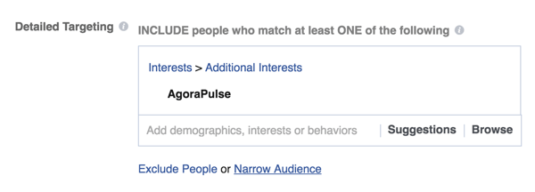 Puoi indirizzare i tuoi annunci di Facebook a persone interessate a un'azienda specifica.