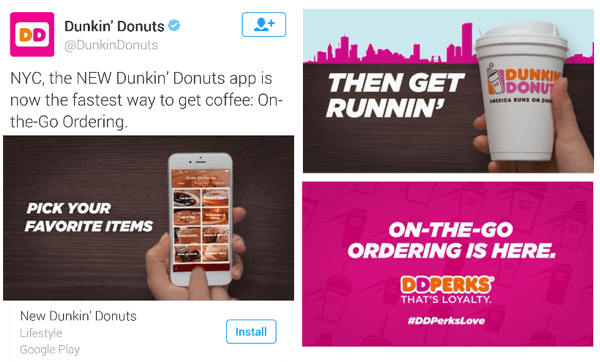 dunkin donuts twitter annuncio video