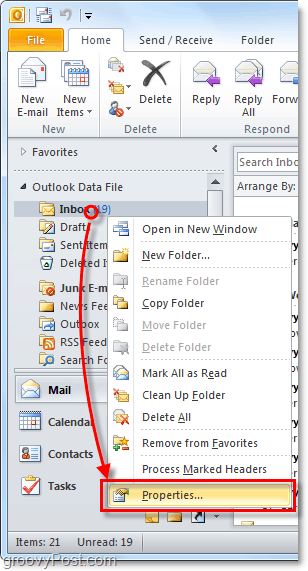 regolare le funzionalità di archiviazione automatica per le singole cartelle di Outlook 2010