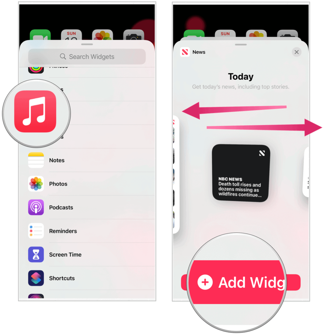 iOS 14 aggiungi widget