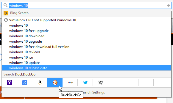 Casella di ricerca di Firefox