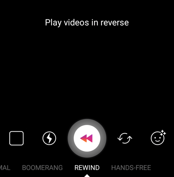 Aggiungi un video che viene riprodotto al contrario, con Rewind.