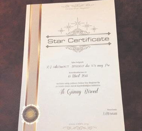 Certificato stellato