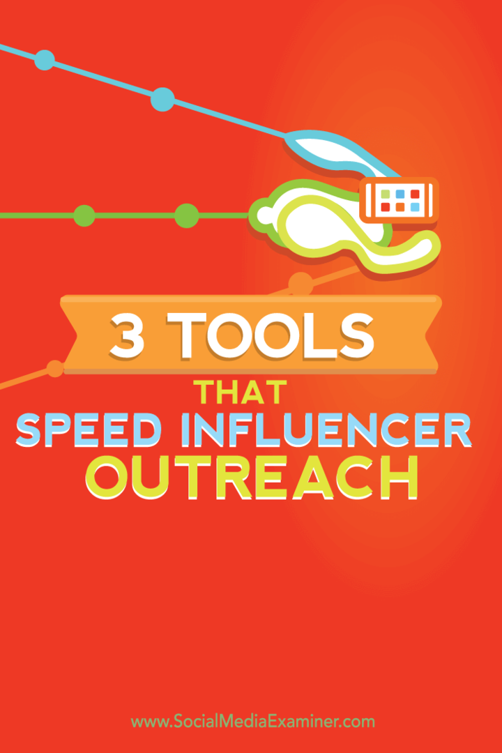3 strumenti che accelerano il raggio d'azione degli influencer: Social Media Examiner
