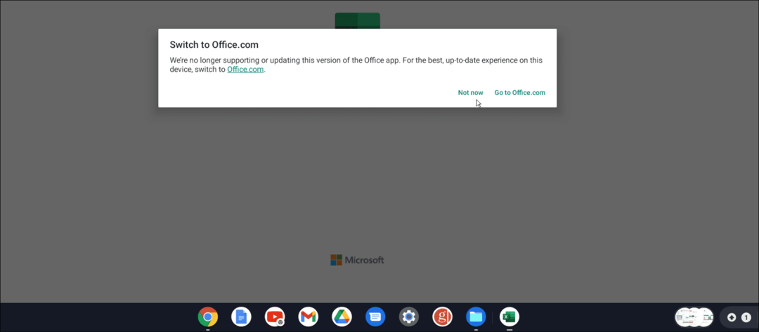 Chromebook dell'app per ufficio Android non supportata
