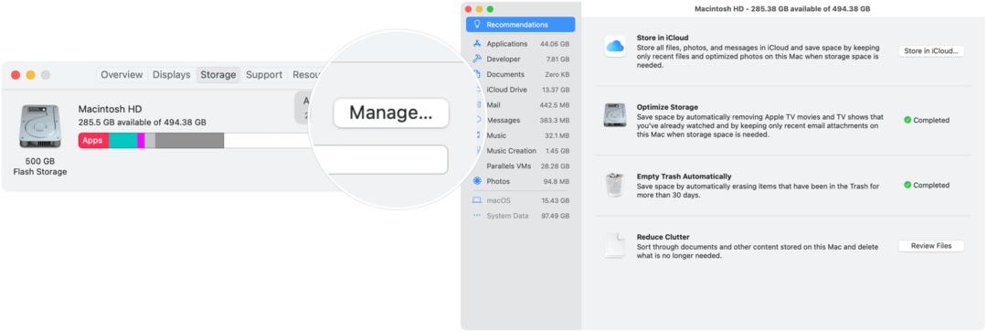 Come liberare automaticamente spazio di archiviazione su Mac