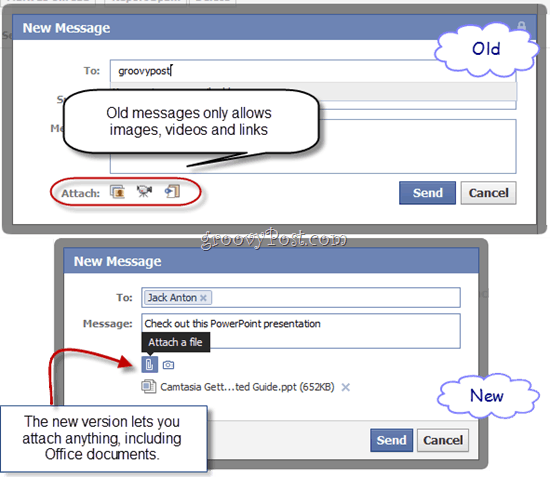 Visualizza i file di Microsoft Office nei messaggi di Facebook