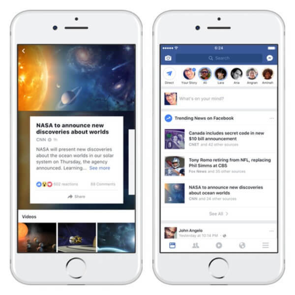 Facebook ha ridisegnato la pagina dei risultati di tendenza su iPhone e sta testando un nuovo modo per rendere più facile per gli utenti trovare un elenco di argomenti di tendenza all'interno del feed di notizie.