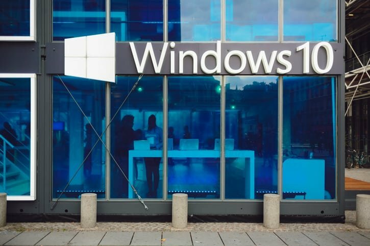 Padiglione promozionale di Microsoft Windows 10